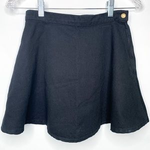 American Apparel black a-line mini skirt, S